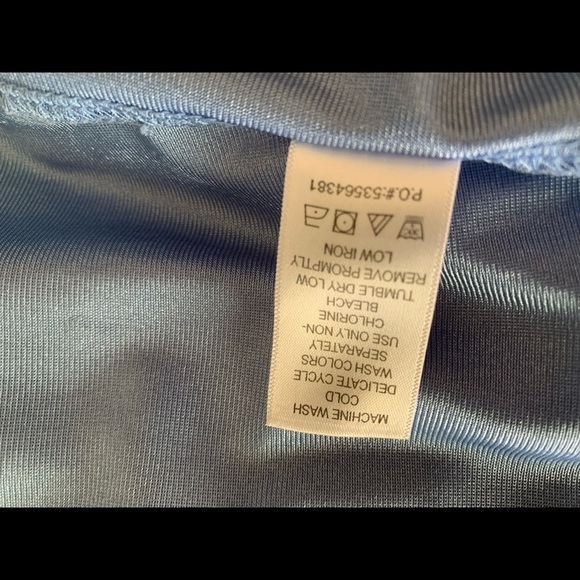 Blue Maxi Gown with Embellished Neckline - Picture 9 of 9